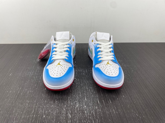 AIR JORDAN 1 LOW GS WHITE UNIVERSITY BLUE FN8895-141