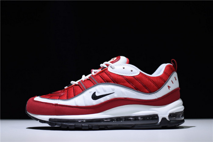 Nike mens Air Max 98 “Gym Red” White/Black-Gym AH6799-101