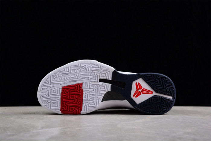 NIKE ZOOM KOBE 5 USA WHITE OBSIDIAN SPORT RED 386430-103