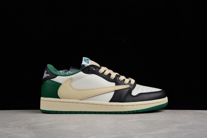 Fragment Design x Travis Scott x Air Jordan 1 Retro Low Green Black White DM7866-128