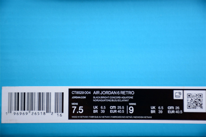 Air Jordan 6 Aqua CT8529-004