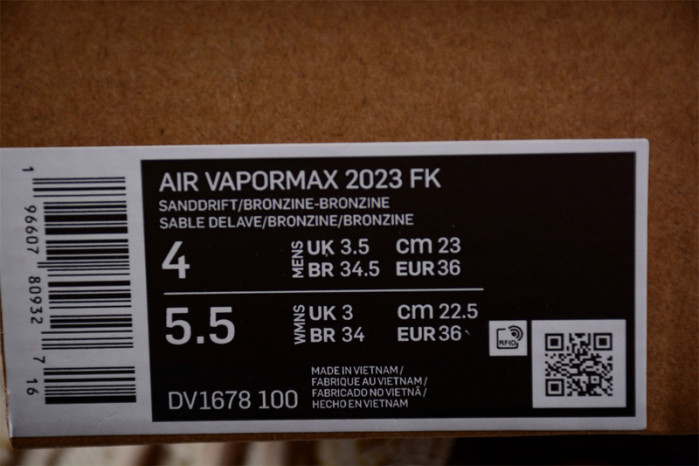 NIKE VAPORMAX 2023 FLYKNIT TAN DV1678-100