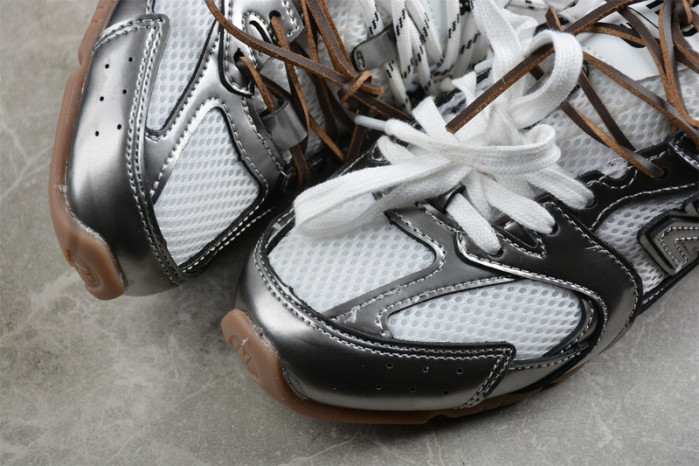 New Balance X Miu Miu 530 SL metallic leather and mesh sneakers NBMM0312