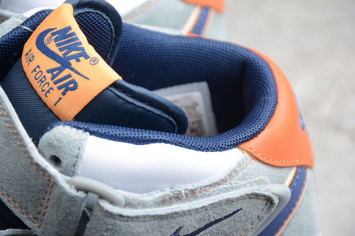 Nike Air Force 1 07 Mid Midnight Blue Orange Dark Grey CQ5059-203