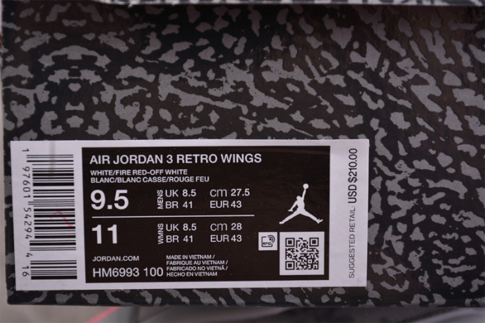 AIR JORDAN 3 “WINGS” HM6993-100