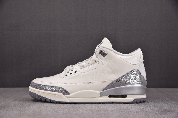 Air Jordan 3 Retro ''Sail Metallic Silver'' CK9246-100