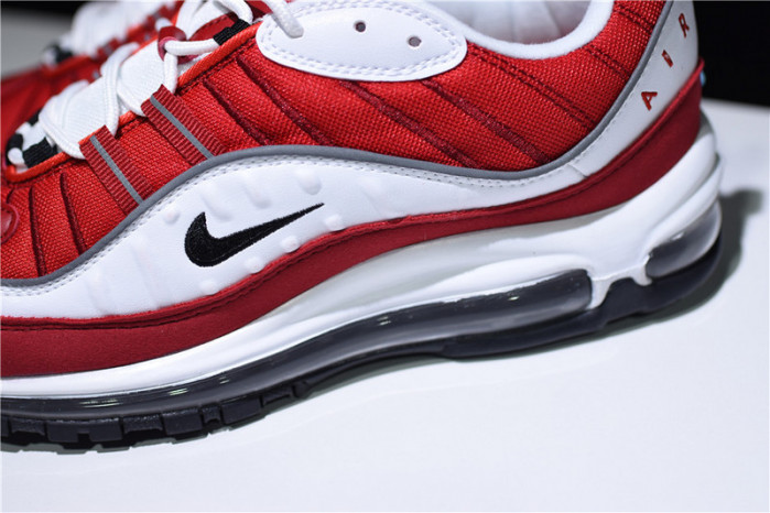 Nike mens Air Max 98 “Gym Red” White/Black-Gym AH6799-101
