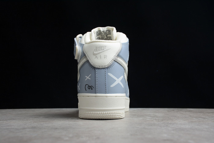 Kaws x Nike Air Force 1 07 Mid White Blue Black CW2308-211