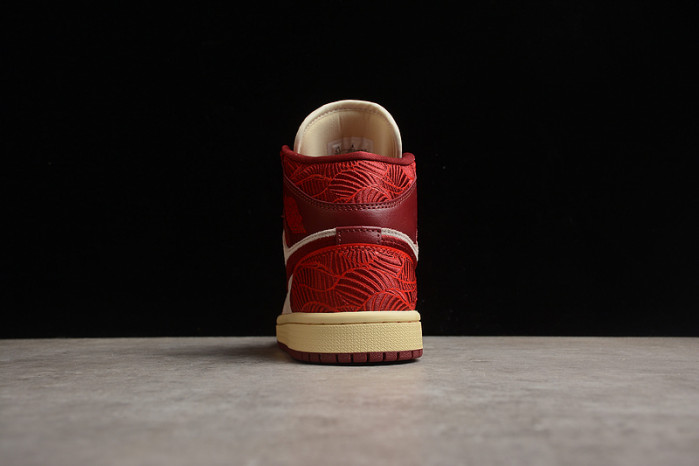 Jordan 1 Mid SE Tiki Leaf Team Red (Women