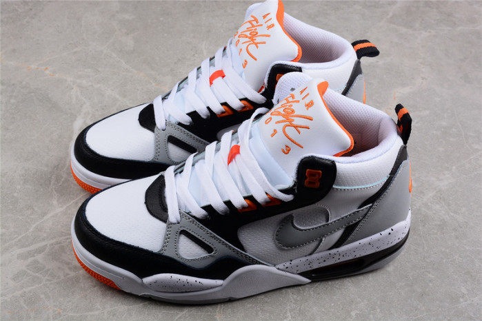 Nike Air Flight 13 Mid White Wolf Grey Total Orange Black 579961-105